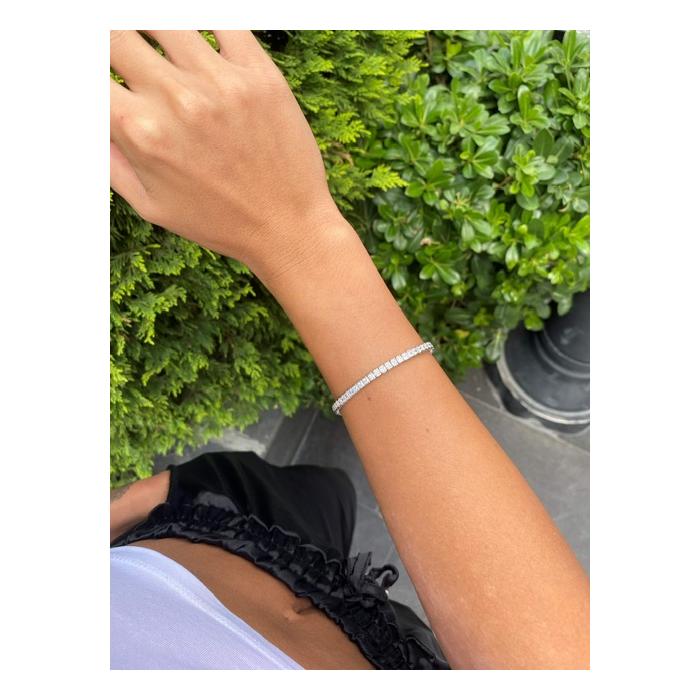 3 mm Kare Taşlı Suyolu Bileklik