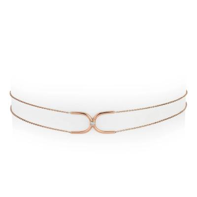 Pırlantalı Tasma Kolye