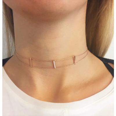 Pırlantalı Tasma Kolye