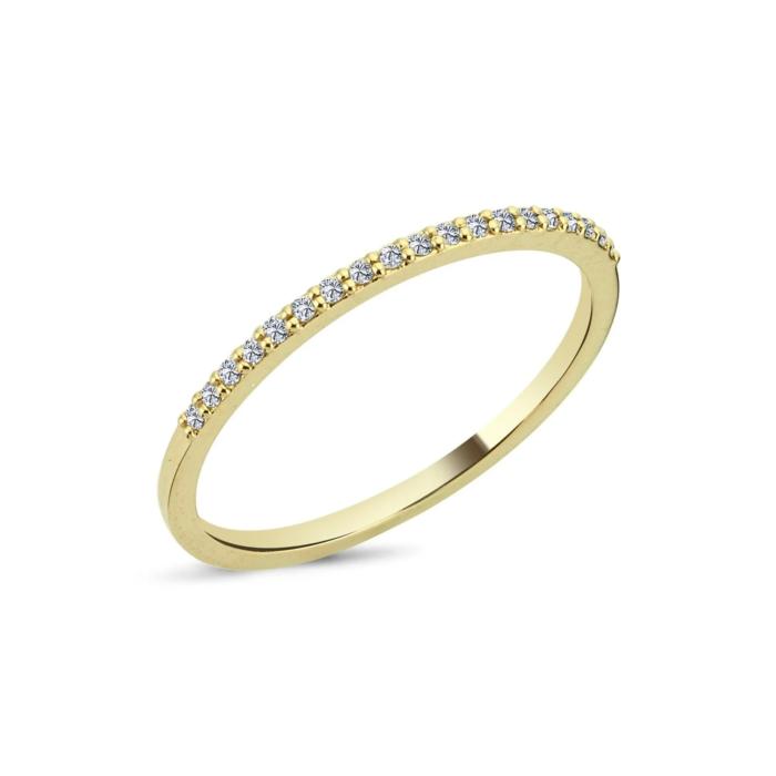 Pırlantalı Yarım Tamtur Yüzük